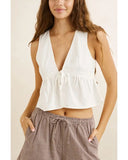 Annabelle Lace Trim Babydoll Top