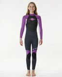 Youth Girls Omega 3/2MM GB Back Zip Steamer
