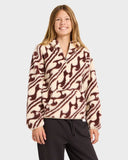 Youth Girls Dark Wave Half Zip Hoodie