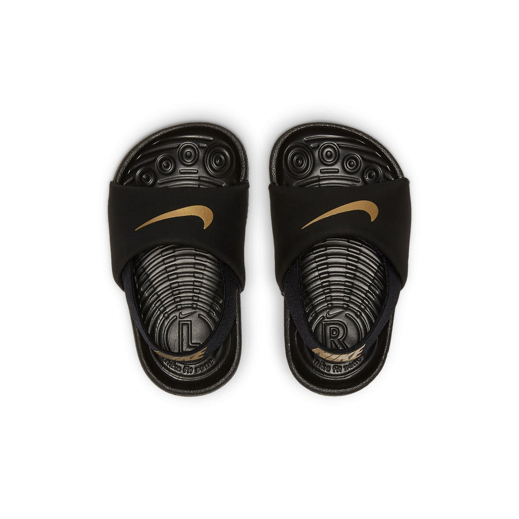 Nike kawa slide black gold online