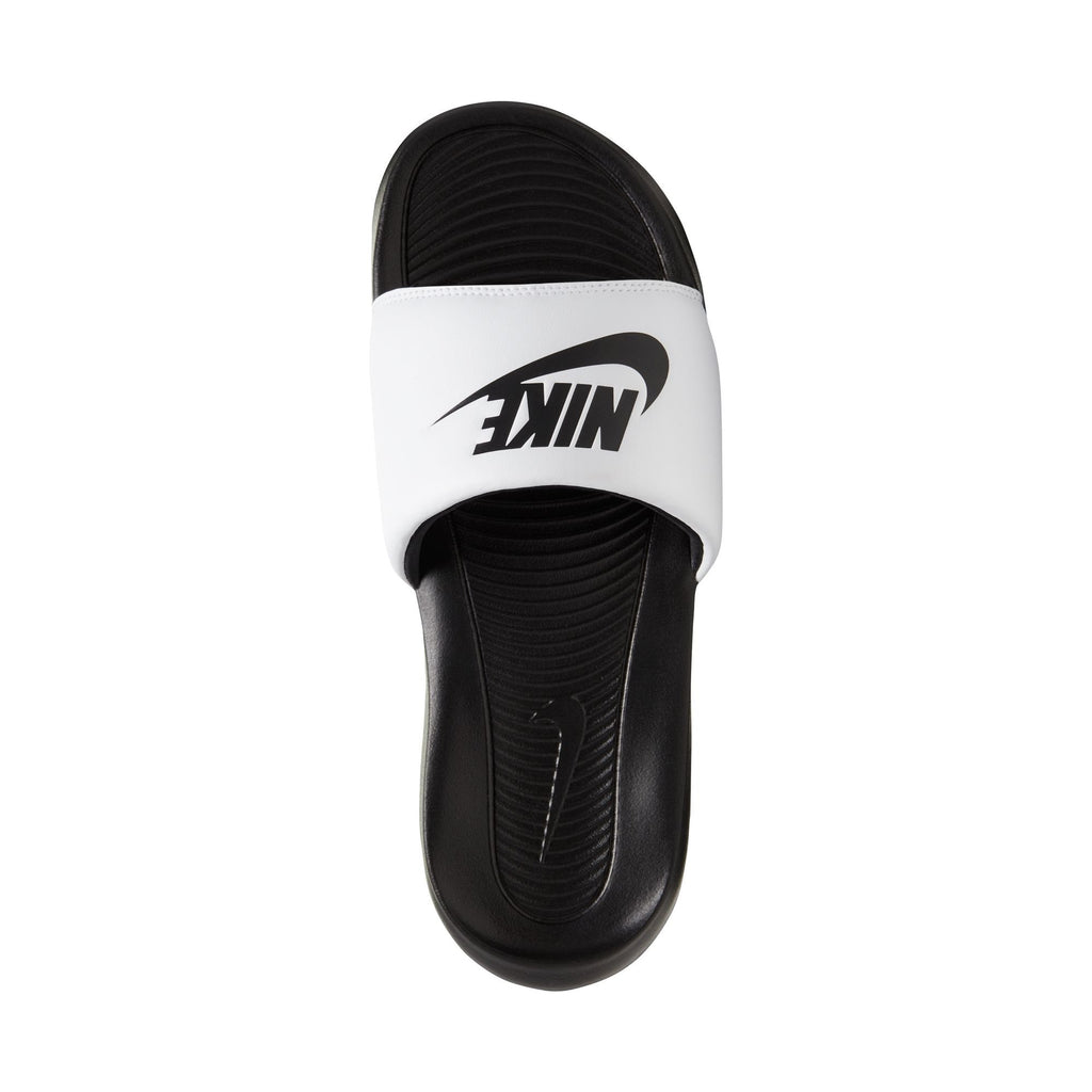 Mens Nike Victori One Black/White/Black Slides Aquatique