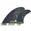 FCS II Filipe Toledo PG Black/Acid Large Tri Fins