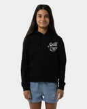 Youth Girls OS Ribbon Script Chest Hoodie