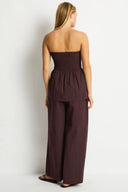 Ripples Shirred Bandeau Top