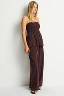 Ripples Shirred Bandeau Top