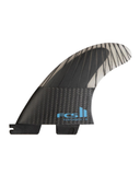 FCS II Performer PC Carbon Tranquil Blue Large Tri Fin Set