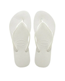 Slim Metallic White Thongs