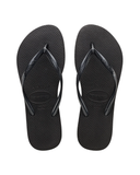 Slim Basic Black Thongs