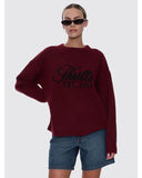 Bloodlines Knit Sweater - New Maroon