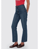 Stevie High Rise Straight Jean - Teal Blue