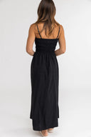 Classic Shirred Midi Dress