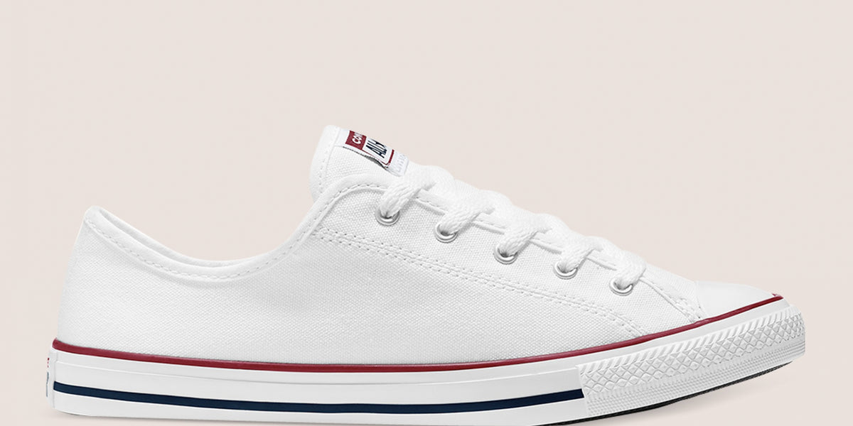 Chuck Taylor Dainty Canvas Low White/Red/Blue Shoes Aquatique