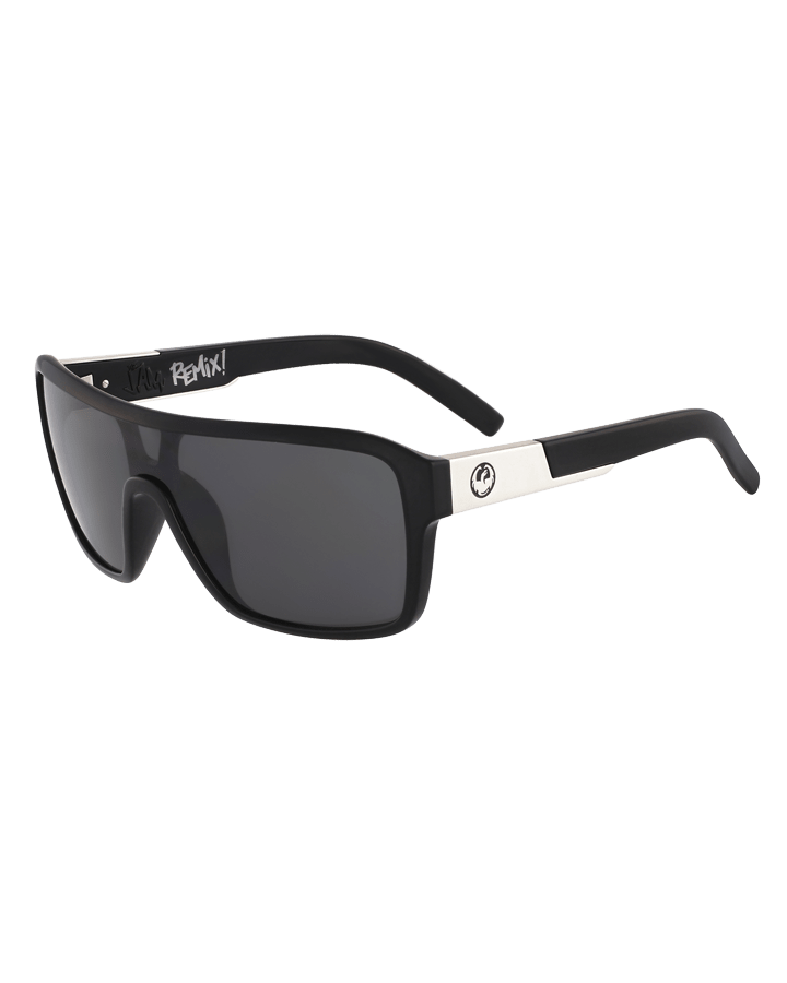 The Dragon Remix LUMALENS Black/Smoke Sunglasses are an in store favourite style of sunglass. If you love the Jam from Dragon, these are the one lens style that we totally love. The sunglasses feature a single shield lens giving it a slightly flatter fit than the Jam. The sunglasses also feature metal badging on the arm and some come with unique prints on the inside of the arms. You can purchase these sunglasses in multiple lens options, including LUMALENS.
