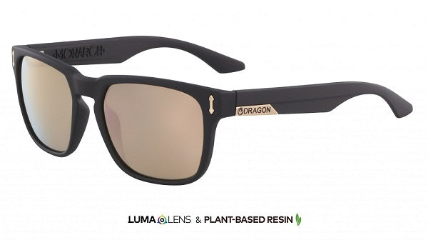 Monarch LUMALENS Matte Black/Rose Gold Ion Sunglasses Aquatique
